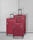 PROVOGUE Soft Body Set of 3 Luggage - Lead Combo Set (30inch+ 26inch+22inch) - Red...