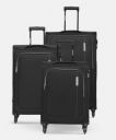 PROVOGUE Soft Body Set of 3 Luggage - Lead Combo Set (30inch+ 26inch+22inch) - Black...