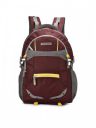 Provogue unisex Maroon & Brown Brand Logo Backpack with Reflective Strip...