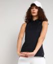 PROWL By Tiger Shroff  Women Solid Polo Neck Polyester Black T-Shirt...