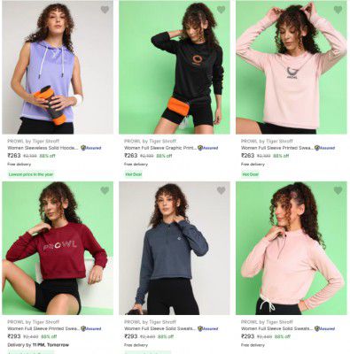 Prowl Women's Winter Wear Upto 88% Off