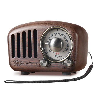 PRUNUS J-919 Retro Bluetooth Speaker Radio with Bass Enhancement Sound Loud Volume BT5.0