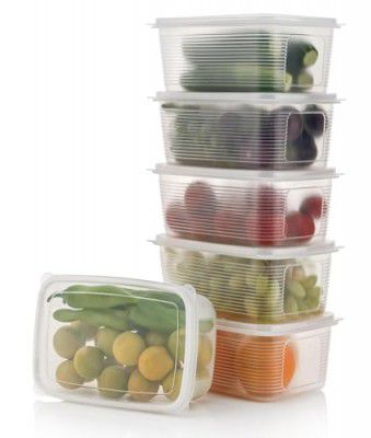 PRUVAVE Fridge Storage Containers(Pack of 3), Fridge Organizer & Secure-Sealing Lids, 1800 ML