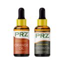 PRZ Combo of Orange Essential Oil & Cold Pressed Extra Virgin Coconut Carrier Oil...