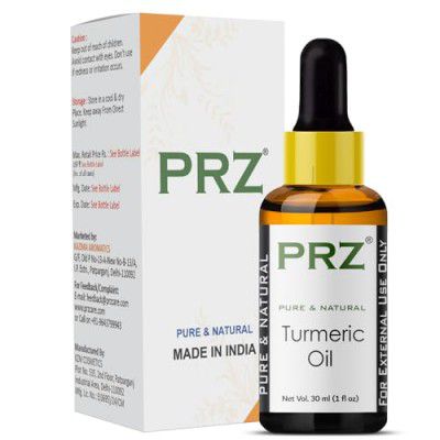 PRZ Turmeric Essential Oil - Pure Natural & Therapeutic Grade Oil for Aromatherapy Body Massage, Skin Care & Hair Care, 30 ml