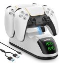 PS5 Controller Charger Station, Likorlove PS5 Charging Station Compatible with Sony Dualsense Controller, Upgrade Intelligent Safety Chip Protection, LED Indicator with USB-C 2 Hours Fast Charging....