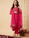 PSCHOICE Women Viscose Rayon Kurta Pant Dupatta Set...