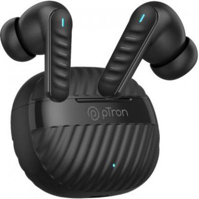 PTron Bassbuds Nova - AI ENC 4 Mics, 40hrs Playback, Deep Bass, 50ms Low Latency Bluetooth  (Black, True Wireless)