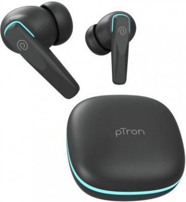 PTron Bassbuds Xcite - AI ENC 4 Mics, 50hrs Playback,Pristine Audio,40ms Low Latency Bluetooth  (Black, True Wireless)