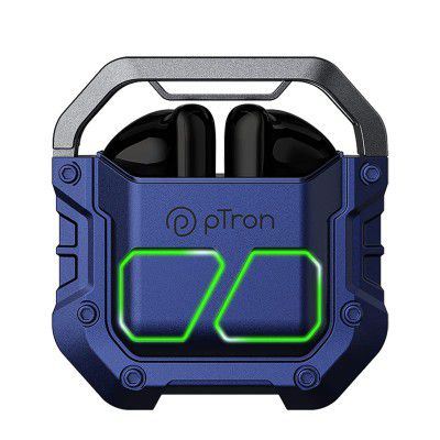pTron Bassbuds Xtreme Truly Wireless in Ear Earbuds (Blue/Black)