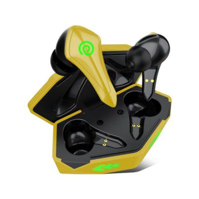 pTron Basspods Torq TWS Earbuds with 40ms Low Latency Gaming, TruTalk AI-ENC Calls, 40H Playtime, HD Mics, in-Ear Bluetooth 5.3 Headphones, Voice Assistant, Type-C Fast Charging & IPX5 (Yellow)