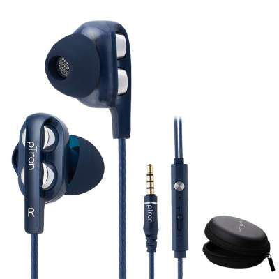 pTron Boom3 Ultima 4D Dual Driver in-Ear Wired Headphones with Mic