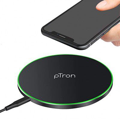 pTron Bullet Wireless WX21 15W Fast Charging Pad with 3A Type-C 1.2 Meter Cable