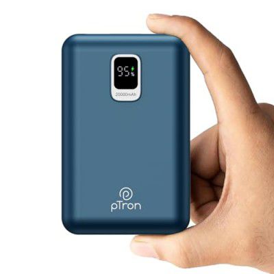 pTron Dynamo Ultra 20000mAh Power Bank, 22.5W Superfast Charging, (Blue)