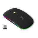 pTron Flick M1 Slim Wireless Mouse w/Rechargeable Battery, Dual Connectivity 2.4Ghz & BT, 4 Buttons, 1000/1200/1600 DPI, Vivid LED Lights, Silent Operation, Plug & Play, Type C Charging (Black)...