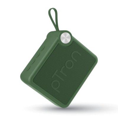 pTron Funk Rap 10W Mini Bluetooth Speaker, 8 Hours Playtime, Multi-Playback Modes-BT5.4 (Green)