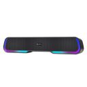 pTron Fusion One 14W Bluetooth Soundbar Speaker, 20Hrs Playback Time, Colorful 10 RGB Modes, Mini Soundbar for Phones/TV/Laptops/Tablets, Multi Modes BT5.3/3.5mm Aux/TF Card/USB/ (Carbon Black)...