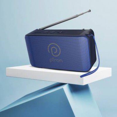 PTron Musicbot Groove with 10W Pristine Sound, 6Hrs Playtime, Portable, TWS Feature 10 W Bluetooth Speaker  (Blue, Mono Channel)