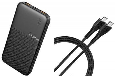 pTron Newly Launched Dynamo 10000mAh 22.5W Power Bank (Black)