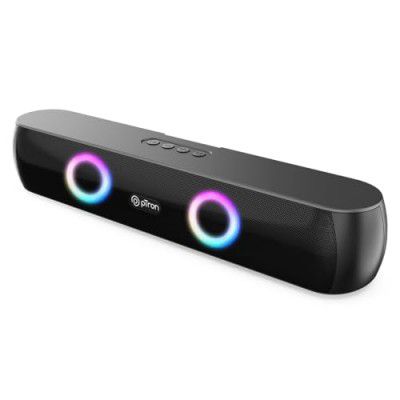 pTron Fusion Beam V2 16W Speaker, Sound, RGB Lights, Playback & TWS Pairing (Black)
