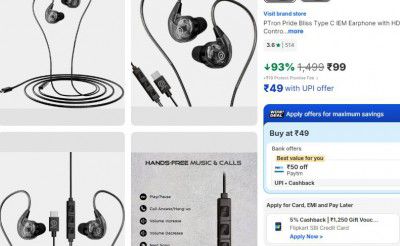 PTron Pride Bliss Type C IEM Earphone 