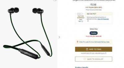 PTRON Tangent Lite Bluetooth 5.0 Wireless Earphones