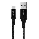 pTron USB-A to Type-C 3A Fast Charging Cable Compatible with Android Phones/Tablets, 480mbps Data Transfer Speed, Made in India, Solero TB301 Tangle-Free USB Cable (Nylon Braided, 1.5M, Black)...