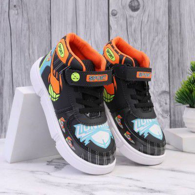 Pu-Pine  Velcro Walking Shoes For Boys 
