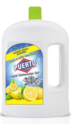Puerto Dishwash Gel Refill Can, (Lemon) - 2 Ltr