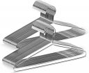 PulGos Dummy Art Heavy Duty Metal Shirt Coat Hangers Stainless Steel Clothes Hanger with Polished Chrome, 17 Inch Silver Metal Wire Hanger Pack of 12...