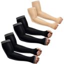 PulGos UV Protection Arm Sleeves with Thumb Holes, Nylon Sun Protection Hand Cover for Running and Cycling, Unisex...