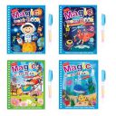 PULSINQUITY Magic Water Book for Kids with Magic Pen, Quick Dry & Reusable Coloring Books, Best Drawing Pad Gift Age 3+ Years (Pack of 4)...