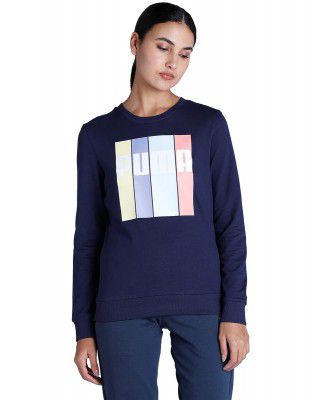 Puma Cotton Women Crew Neck Sweatshirt