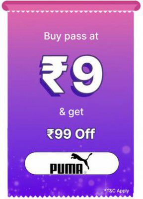 BBD Sale | Puma, Levi's, Tommy Hilfiger Pass only at Rs. 9 and get discount of 25% upto Rs. 99
