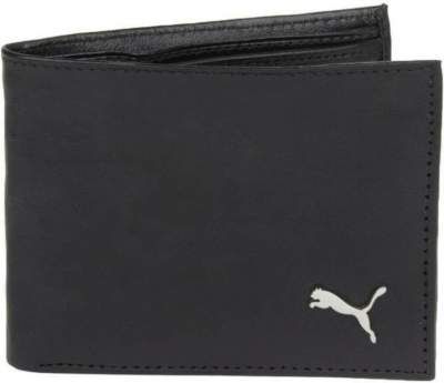 Puma Men Formal Black Genuine Leather Wallet Black