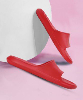 PUMA Men Slides  (Red , 9)