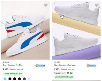 Puma Men’s Casual Shoes & Sneakers @ 78% Discount
