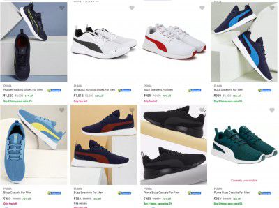 Puma Men’s Sports Shoes @ 78% Off | Starts @ Rs 897