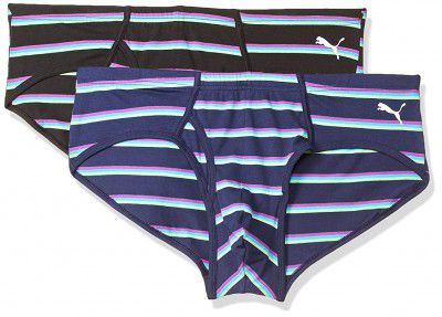 Puma Mens Stretch Brief Stripe- Pack of 2