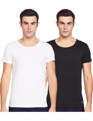 Puma Mens Stretch Crew Vest 02-Pk of 2 Regular Underwear