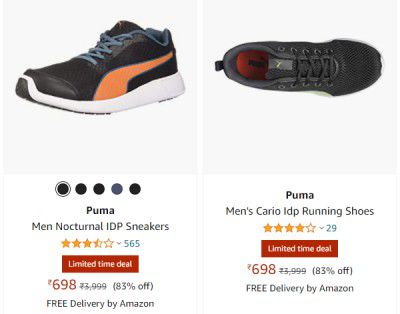 Puma Sports Shoes up to 75% off