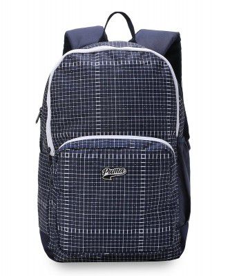 Puma Unisex-Adult Grid AOP Backpack, New Navy-White (9102501)