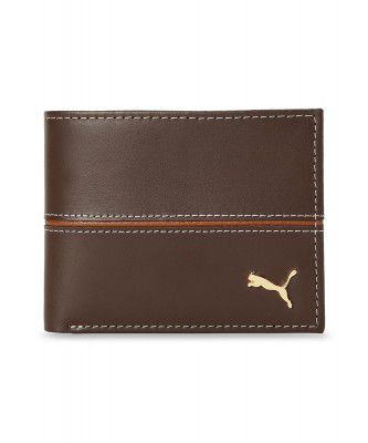Puma Unisex-Adult Leather Stripe Wallet, Chocolate (9105502)