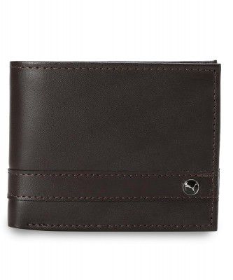Puma , Unisex-Adult, Metal World Logo Wallet, Chocolate, (9217001)