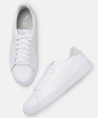 PUMA Unisex White Serve Pro Lite Leather Sneakers Sneakers For Men