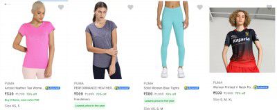 Flipkart: Upto 82% Off On PUMA Clothing | For women's