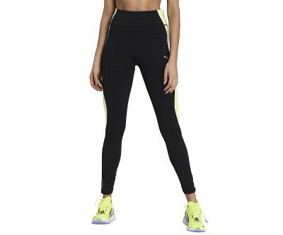 Puma Women's Regular Tights (51934403_Black-Fizzy Yellow_L UK)