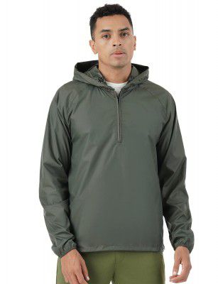 PUMP'D Men's All-purpose Windcheater with Front Zip Closure & Hoodie -With Self Packing Kit