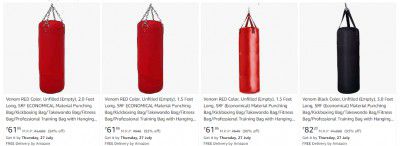 Punching Bag Starts ₹62 | Upto 95% Off