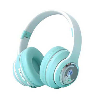 PunnkFunnk  Astro Junior BT v5.3 Noise Cancelling Wireless Over-Ear Bluetooth Headphones (Green)